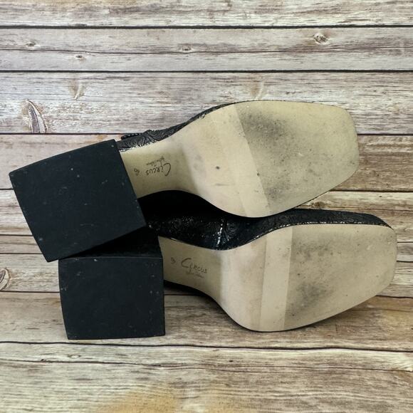 Sam Edelman Womens Metallic Black Pewter Kay Platform Mary Jane Shoe 8.5 - Picture 7 of 7